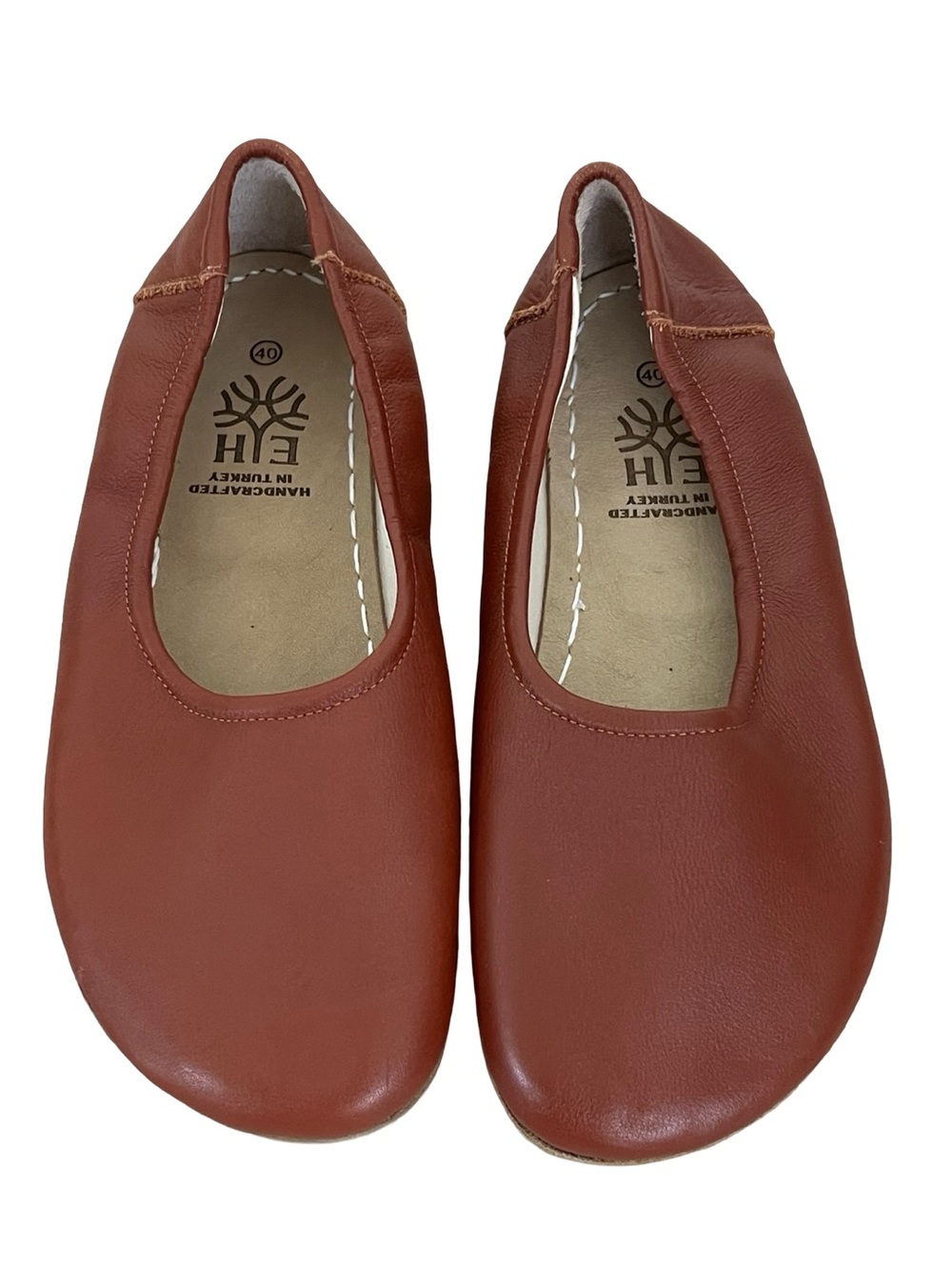 Earthing Harmony Red Burgundy Grounding & Earthing Barefoot Ballet Flats EU 40